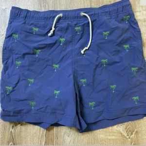 J Crew Embroidered Swim Trunks Bathing Suit Sz M
